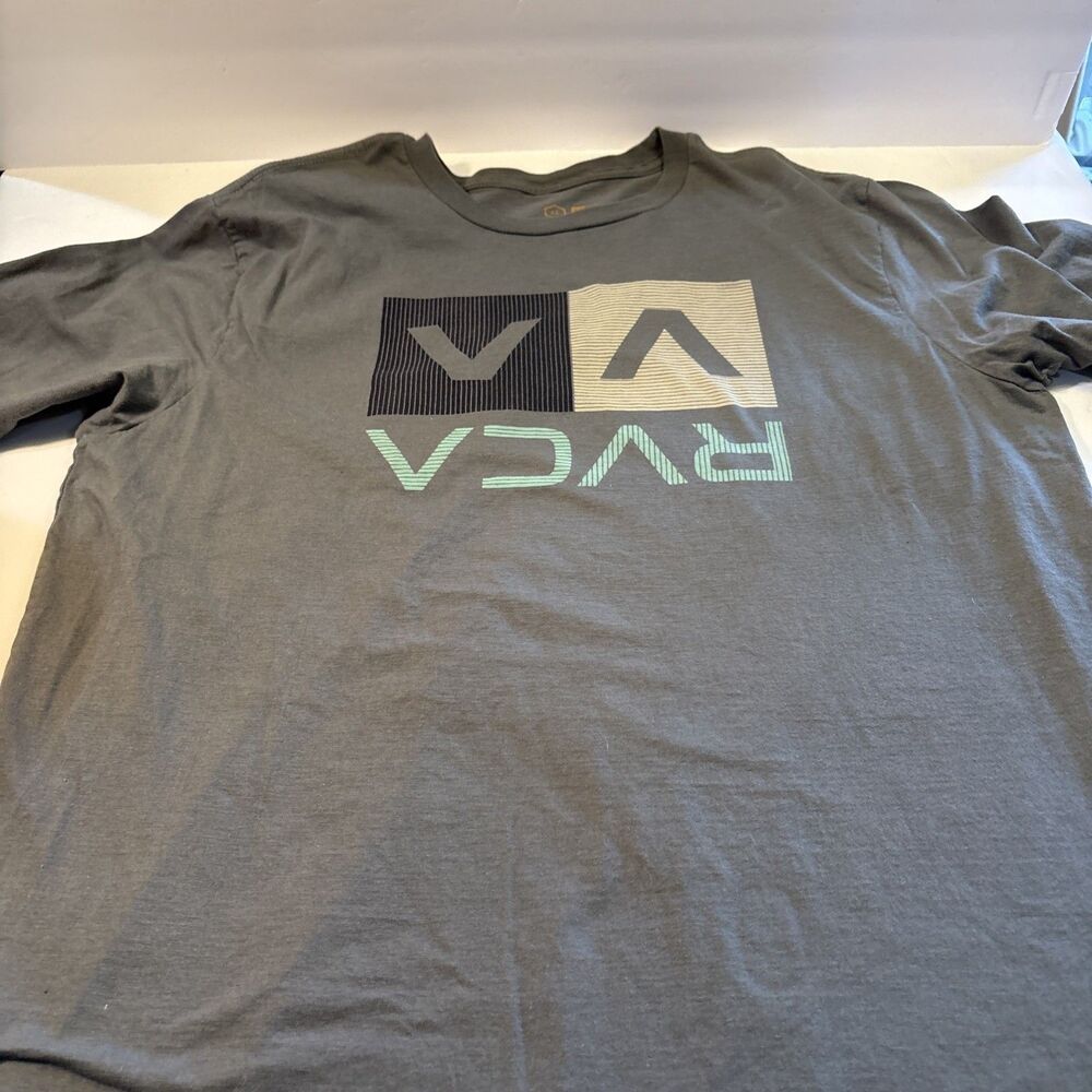 RVCA Artist Network Program T Shirt Mens XL Gray VA Logo Graphic Skate Surf Tee